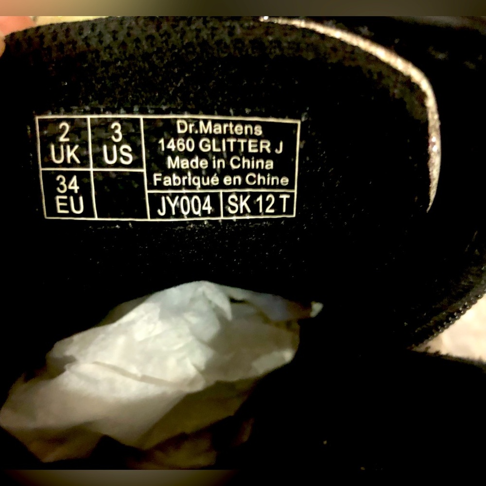 🎉HP🎉Dr. Martens🔥1460 Glitter Lace & Zipper Up Boots🔥 - Picture 8 of 16